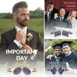 12 Pairs Silver Cufflinks Set for Men