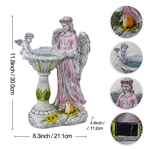 Color Changing Solar Angel Garden Statue, Waterproof Yard Art