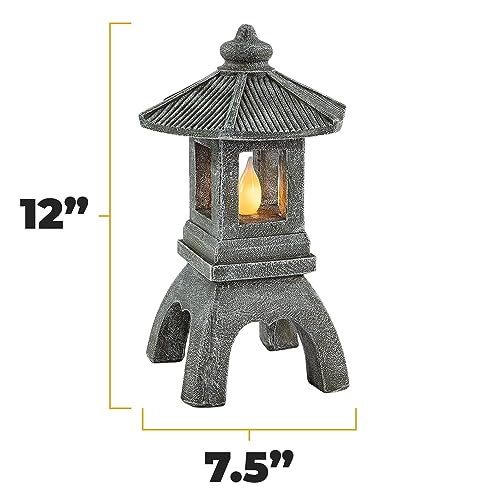 Solar Powered Zen Pagoda Garden Lantern