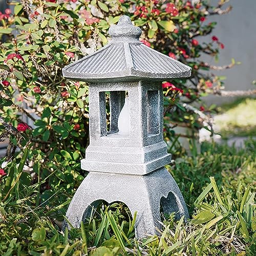 Solar Powered Zen Pagoda Garden Lantern