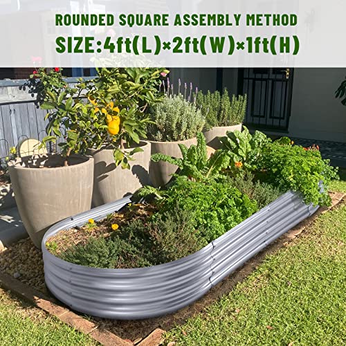 Large Oval Galvanized Garden Bed Kit for Vegetables