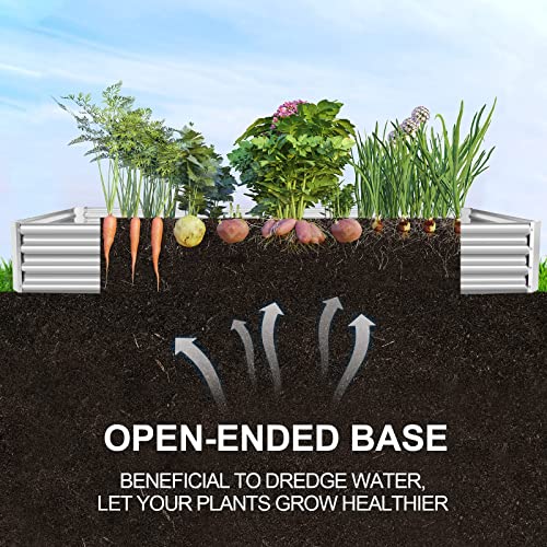 Land Guard Galvanized Raised Garden Bed - Super Large Capacity