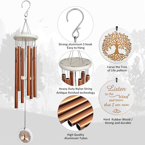 Tree of Life Outdoor Wind Chimes - Serene Garden Decor
