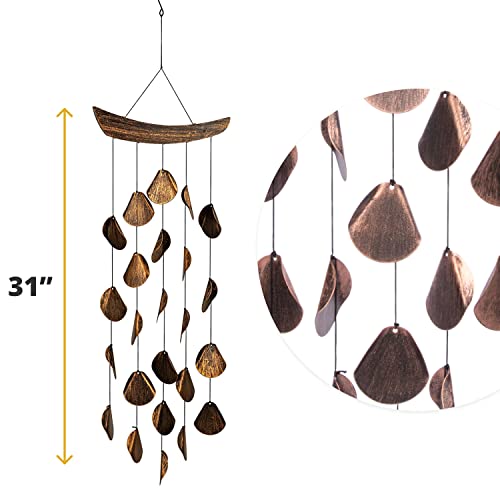 30" H Shimmering Mandala Wind Chimes - Outdoor Garden Decor