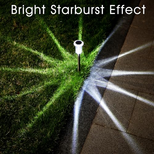 10 Pack Solar Stake Lights for Garden Pathways