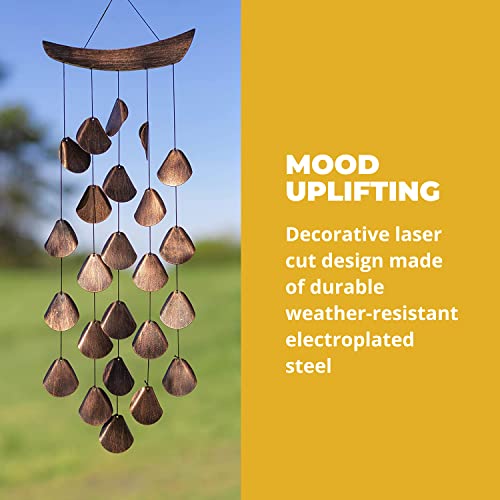 30" H Shimmering Mandala Wind Chimes - Outdoor Garden Decor