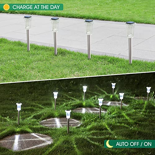 10 Pack Solar Stake Lights for Garden Pathways
