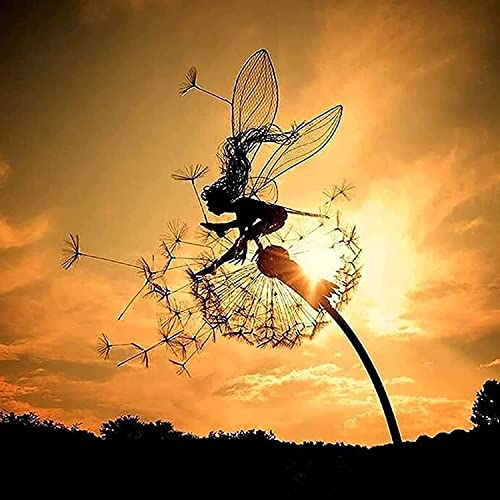 Stainless Steel Fairy Ornaments: Dandelion Garden Decor