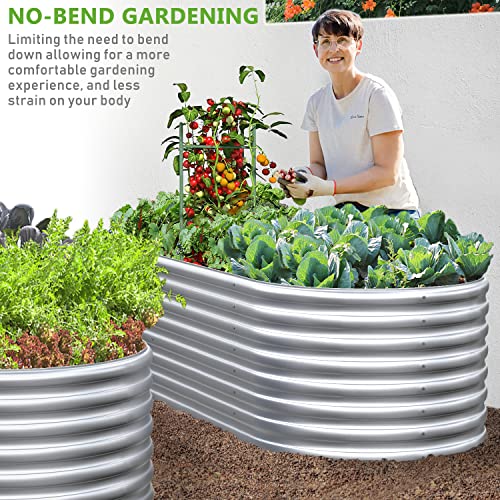 Adjustable Galvanized Raised Garden Bed: 9-in-1 Planter