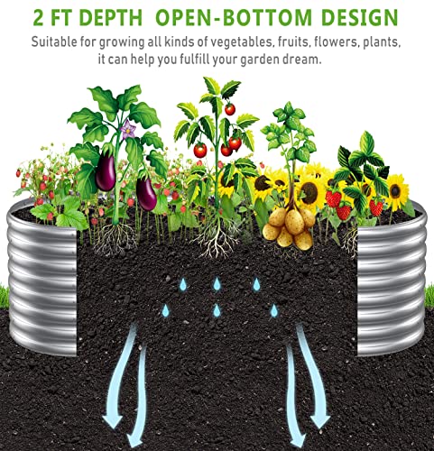 Adjustable Galvanized Raised Garden Bed: 9-in-1 Planter
