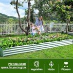 Land Guard Galvanized Raised Garden Bed - Super Large Capacity