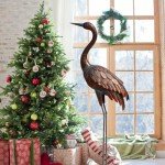 Large Outdoor Metal Crane Yard Art for Garden Decoration