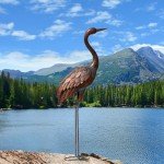 Large Outdoor Metal Crane Yard Art for Garden Decoration