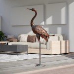Large Outdoor Metal Crane Yard Art for Garden Decoration