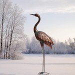Large Outdoor Metal Crane Yard Art for Garden Decoration