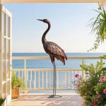 Large Outdoor Metal Crane Yard Art for Garden Decoration