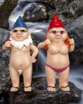 Naughty Gnome Statues for Indoor/Outdoor Garden Decor
