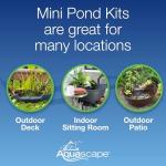 Aquascape 78325 AquaGarden Pond and Waterfall Kit Container Water Garden, Measures 23. 5-inch in Diameter and 9 7/8-inch Tall, Brown