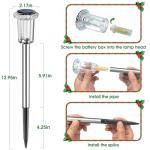 10 Pack Solar Stake Lights for Garden Pathways