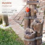 Alpine 35" Tall 3-Tier Birdhouse Water Fountain