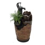 Jeco Glenville Water Pump Cascading Water Fountain, Brown/Black
