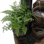 Jeco Glenville Water Pump Cascading Water Fountain, Brown/Black