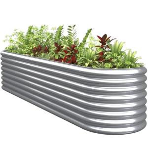 Adjustable Galvanized Raised Garden Bed: 9-in-1 Planter