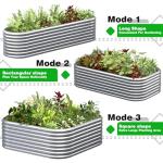 Adjustable Galvanized Raised Garden Bed: 9-in-1 Planter
