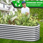Adjustable Galvanized Raised Garden Bed: 9-in-1 Planter