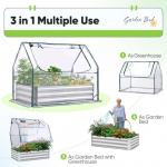 Quictent 4x3x1 Ft Raised Garden Bed with Greenhouse
