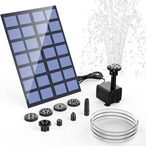 Solar Fountain Pump with 6 Nozzles for Gardens