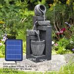 Solar-Powered Rock Water Fountain with LED Light