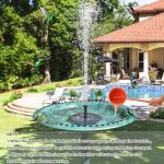 Solar Bird Bath Fountain Pump with 6 Nozzles