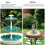 AISITIN 3-Tier Solar Bird Bath Fountain