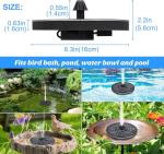 Solar Bird Bath Fountain Pump with 6 Nozzles