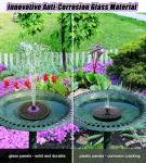 Solar Bird Bath Fountain with Flower and Nozzles