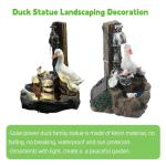 Solar Duck Family Garden Fountain Statues