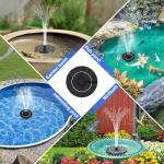 Solar Bird Bath Fountain Pump with 6 Nozzles