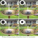 Solar Bird Bath Fountain Pump with 6 Nozzles