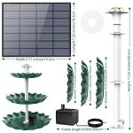 AISITIN 3-Tier Solar Bird Bath Fountain