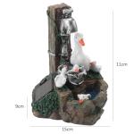 Solar Duck Statue Fountain with Cascading Water Feature