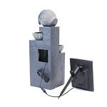 Solar-Powered Rock Water Fountain with LED Light