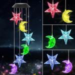 Dremisland Solar Star Moon Wind Chimes for Gardens