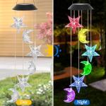 Dremisland Solar Star Moon Wind Chimes for Gardens
