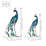 Large Metal Peacock Statue for Garden Decor