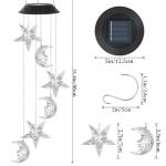 Dremisland Solar Star Moon Wind Chimes for Gardens