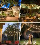 Solar Powered Outdoor String Lights with G40 Bulbs