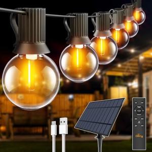 Solar LED Outdoor String Lights with Remote 10m