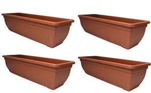 Terracotta Rectangle Planter Set - 4PC