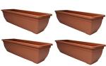 Terracotta Rectangle Planter Set - 4PC